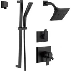 Delta Monitor 17 Series Dual Function Pressure Balanced Shower System with Integrated Volume Control, Shower Head, and Hand Shower - Includes Rough-In Valves