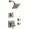 Delta Monitor 17 Series Dual Function Pressure Balanced Shower System with Integrated Volume Control, Shower Head, and 2 Body Sprays - Includes Rough-In Valves