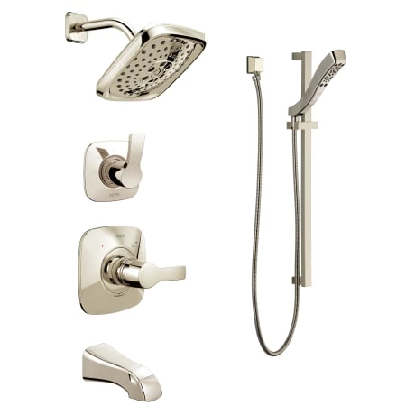Delta Monitor 14 Series Pressure Balanced Shower System with Shower Head, Handshower, Slide Bar, and Tub Spout - Includes Rough-In Valves 1 Delta Monitor 14 Series Pressure Balanced Shower System with Shower Head, Handshower, Slide Bar, and Tub Spout - Includes Rough-In Valves