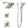 Delta TempAssure 17T Series Thermostatic Shower System with Shower Head, Handshower, and Slide Bar - Includes Integrated Volume Control and Rough-In Valves
