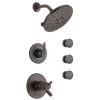 Delta TempAssure 17T Series Thermostatic Shower System with Integrated Volume Control, Shower Head, and 3 Body Sprays - Includes Rough-In Valves