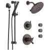 Delta TempAssure 17T Series Thermostatic Shower System with Integrated Volume Control, Shower Head, 3 Body Sprays and Hand Shower - Includes Rough-In Valves