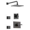 Delta Monitor 14 Series Single Function Pressure Balanced Shower System with Shower Head, and 2 Body Sprays - Includes Rough-In Valves