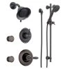 Delta Monitor 14 Series Single Function Pressure Balanced Shower System with Shower Head, 2 Body Sprays and Hand Shower - Includes Rough-In Valves