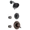Delta Monitor 17 Series Dual Function Pressure Balanced Shower System with Integrated Volume Control, Shower Head, and 2 Body Sprays - Includes Rough-In Valves