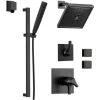 Delta Monitor 17 Series Dual Function Pressure Balanced Shower System with Integrated Volume Control, Shower Head, 2 Body Sprays and Hand Shower - Includes Rough-In Valves