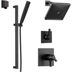 Delta TempAssure 17T Series Thermostatic Shower System with Integrated Volume Control, Shower Head, and Hand Shower - Includes Rough-In Valves