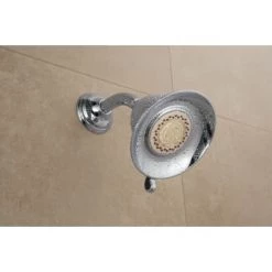Delta 2.5 GPM Victorian Multi Function Shower Head with Touch-Clean® - Limited Lifetime Warranty -Delta Faucet Store delta rp34355 installed shower head in chrome 2358