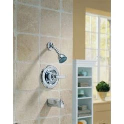 Delta Classic Monitor 13 Series Single Function Pressure Balanced Tub and Shower Less Rough-In Valve - Limited Lifetime Warranty -Delta Faucet Store delta t13420 application shot 621