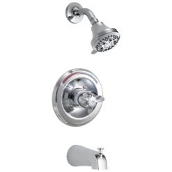 Delta Commercial Single Handle Monitor Tub / Shower Valve Trim Only with Pressure Balance Cartridge and Handle