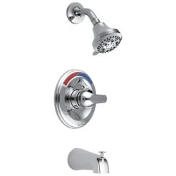 Delta Commercial Single Handle Monitor Tub / Shower Valve Trim Only with Pressure Balance Cartridge and Lever Handle