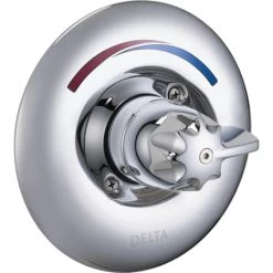 Delta Single Handle Shower Valve Trim Less Shower Head with Metal Blade Handle from the Commercial Series