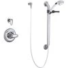 Delta Single Handle Shower Valve Trim with Personal Hand Shower 24" Grab / Slide Bar and Metal Lever Handles Less Shower Head from the Commercial Series