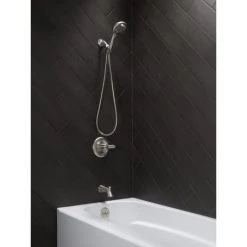 Delta Lahara Monitor 14 Series Single Function Pressure Balanced Valve Trim Only - Less Rough-In Valve -Delta Faucet Store delta t14038 installed handshower and tub trim in brilliance stainless 469