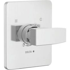 Delta Modern Pressure Balanced Valve Trim Only with Single Lever Handle - Less Rough In