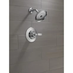 Delta Woodhurst Shower Only Trim Package with 1.75 GPM Single Function Shower Head -Delta Faucet Store delta t14232 lifestyle view 37
