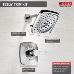 Delta Tesla Monitor 14 Series Single Function Pressure Balanced Shower Only - Less Rough-In Valve -Delta Faucet Store delta t14252 informational diagram 149