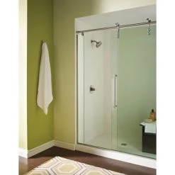 Delta Trinsic Monitor 14 Series Single Function Pressure Balanced Shower Only - Less Rough-In Valve -Delta Faucet Store delta t14259 overall room view in brilliance stainless 1188