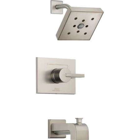 Delta Vero Monitor 14 Series Single Function Pressure Balanced Tub and Shower with H2Okinetic Shower Head - Less Rough-In Valve 1 Delta Vero Monitor 14 Series Single Function Pressure Balanced Tub and Shower with H2Okinetic Shower Head - Less Rough-In Valve