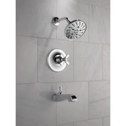 Delta Dorval Monitor 14 Series Single Function Pressure Balanced Tub and Shower - Less Handle and Rough-In Valve 11 Delta Dorval Monitor 14 Series Single Function Pressure Balanced Tub and Shower - Less Handle and Rough-In Valve -Delta Faucet Store delta t14456 lhp alternate 108