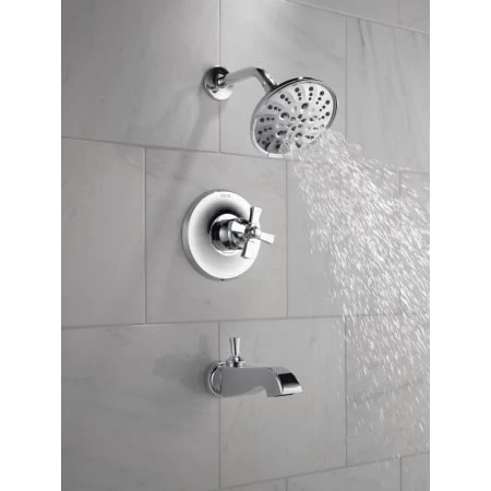 Delta Dorval Monitor 14 Series Single Function Pressure Balanced Tub and Shower - Less Handle and Rough-In Valve 4 Delta Dorval Monitor 14 Series Single Function Pressure Balanced Tub and Shower - Less Handle and Rough-In Valve - Image 4