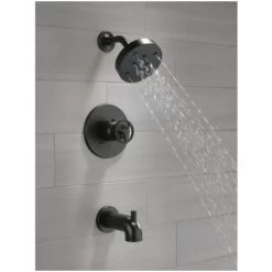 Delta Trinsic Tub and Shower Trim Package with 1.75 Single Function Shower Head and H2Okinetic Technology -Delta Faucet Store delta t14458 alternate image 134