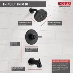 Delta Trinsic Monitor 14 Series Single Function Pressure Balanced Tub and Shower - Less Rough-In Valve 9 Delta Trinsic Monitor 14 Series Single Function Pressure Balanced Tub and Shower - Less Rough-In Valve -Delta Faucet Store delta t14459 alternate view 146