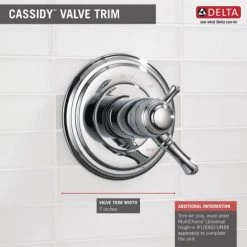 Delta Cassidy Monitor 17 Series Dual Function Pressure Balanced Valve Trim Only with Integrated Volume Control - Less Rough-In Valve -Delta Faucet Store delta t17097 alternate view 160