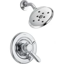 Delta Lahara Monitor 17 Series Dual Function Pressure Balanced Shower Only with H2Okinetic Shower Head and Integrated Volume Control - Less Rough-In Valve