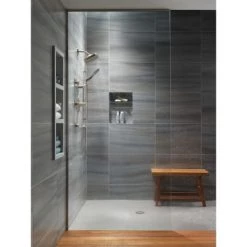 Delta Tesla Monitor 17 Series Dual Function Pressure Balanced Shower Only with Integrated Volume Control - Less Rough-In Valve -Delta Faucet Store delta t17252 running shower system in brilliance stainless 21