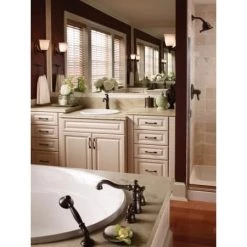 Delta Victorian Monitor 17 Series Dual Function Pressure Balanced Shower Only with Integrated Volume Control - Less Rough-In Valve 9 Delta Victorian Monitor 17 Series Dual Function Pressure Balanced Shower Only with Integrated Volume Control - Less Rough-In Valve -Delta Faucet Store delta t17255 overall room view in venetian bronze 363