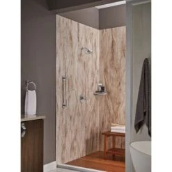 Delta Trinsic Monitor 17 Series Dual Function Pressure Balanced Shower Only with Integrated Volume Control - Less Rough-In Valve -Delta Faucet Store delta t17259 overall room view in chrome 2155