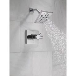 Delta Pivotal Shower Only Trim Package with 1.75 GPM Multi Function Shower Head -Delta Faucet Store delta t17299 in use 3 53