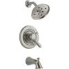 Delta Lahara Monitor 17 Series Dual Function Pressure Balanced Tub and Shower with H2Okinetic Shower Head and Integrated Volume Control - Less Rough-In Valve