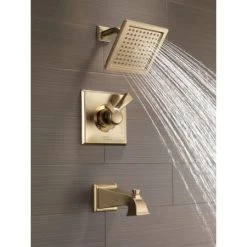 Delta Dryden Monitor 17 Series Dual Function Pressure Balanced Tub and Shower with Integrated Volume Control - Less Rough-In Valve -Delta Faucet Store delta t17451 running tub and shower trim in champagne bronze 438