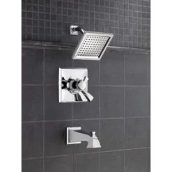 Delta Dryden Monitor 17 Series Dual Function Pressure Balanced Tub and Shower with 1.75 GPM Shower Head and Integrated Volume Control - Less Rough-In Valve -Delta Faucet Store delta t17451 we shower view 15