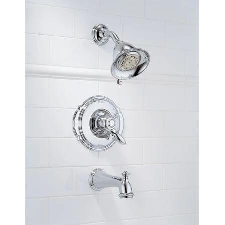 Delta Victorian Monitor 17 Series Dual Function Pressure Balanced Tub and Shower with Integrated Volume Control - Less Rough-In Valve 5 Delta Victorian Monitor 17 Series Dual Function Pressure Balanced Tub and Shower with Integrated Volume Control - Less Rough-In Valve - Image 5