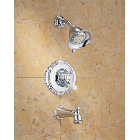 Delta Victorian Monitor 17 Series Dual Function Pressure Balanced Tub and Shower with Integrated Volume Control - Less Rough-In Valve 3 Delta Victorian Monitor 17 Series Dual Function Pressure Balanced Tub and Shower with Integrated Volume Control - Less Rough-In Valve - Image 3