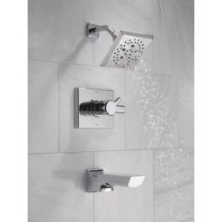 Delta Pivotal Tub and Shower Trim Package with 1.75 GPM Multi Function Shower Head -Delta Faucet Store delta t17499 in use 5 66