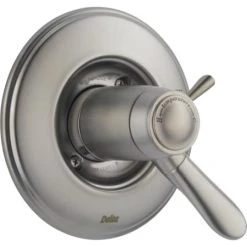 Delta Lahara TempAssure 17T Series Dual Function Thermostatic Mixing Valve Trim Only with Integrated Volume Control - Less Rough-In Valve