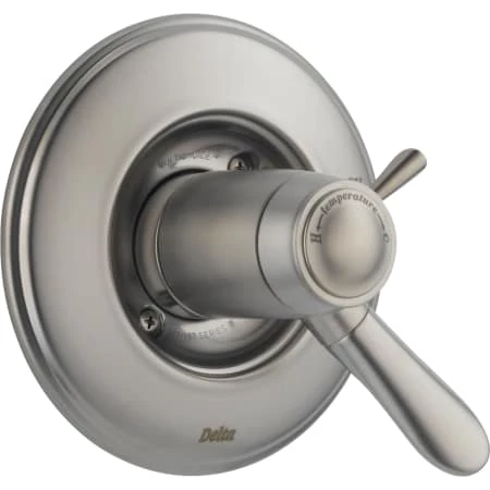 Delta Lahara TempAssure 17T Series Dual Function Thermostatic Mixing Valve Trim Only with Integrated Volume Control - Less Rough-In Valve 1 Delta Lahara TempAssure 17T Series Dual Function Thermostatic Mixing Valve Trim Only with Integrated Volume Control - Less Rough-In Valve