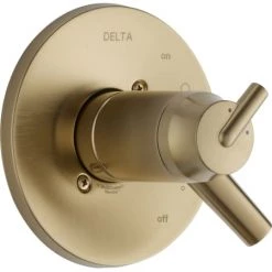 Delta Trinsic TempAssure 17T Series Dual Function Thermostatic Mixing Valve Trim Only with Integrated Volume Control - Less Rough-In Valve