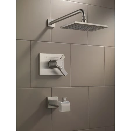 Delta Vero Tempassure 17T Series Dual Function Thermostatic Tub and Shower with Integrated Volume Control - Less Rough-In Valve 2 Delta Vero Tempassure 17T Series Dual Function Thermostatic Tub and Shower with Integrated Volume Control - Less Rough-In Valve - Image 2