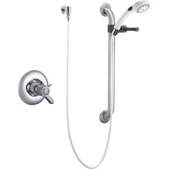 Delta Commercial TempAssure 17T Series Dual Function Thermostatic Shower Trim Package with Handshower and Integrated Volume Control - Less Rough-In Valve