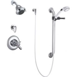 Delta Commercial TempAssure 17T Series Dual Function Thermostatic Shower Trim Package with Handshower and Integrated Volume Control - Less Rough-In Valve