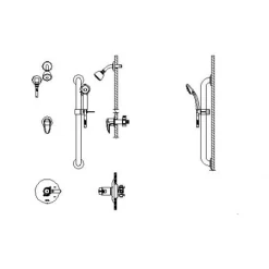 Delta Commercial TempAssure 17T Series Dual Function Thermostatic Tub and Shower Trim Package with Handshower and Integrated Volume Control - Less Rough-In Valve