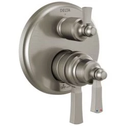 Delta Dorval 17 Series Pressure Balanced Valve Trim with Integrated Volume Control and 3 Function Diverter for Two Shower Applications - Less Rough-In