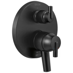 Delta Trinsic 17 Series Pressure Balanced Valve Trim with Integrated Volume Control and 3 Function Diverter for Two Shower Applications - Less Rough-In