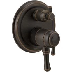 Delta Cassidy 17 Series Pressure Balanced Valve Trim with Integrated Volume Control and 3 Function Diverter for Two Shower Applications - Less Rough-In