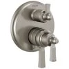 Delta Dorval 17 Series Pressure Balanced Valve Trim with Integrated Volume Control and 6 Function Diverter for Three Shower Applications - Less Rough-In